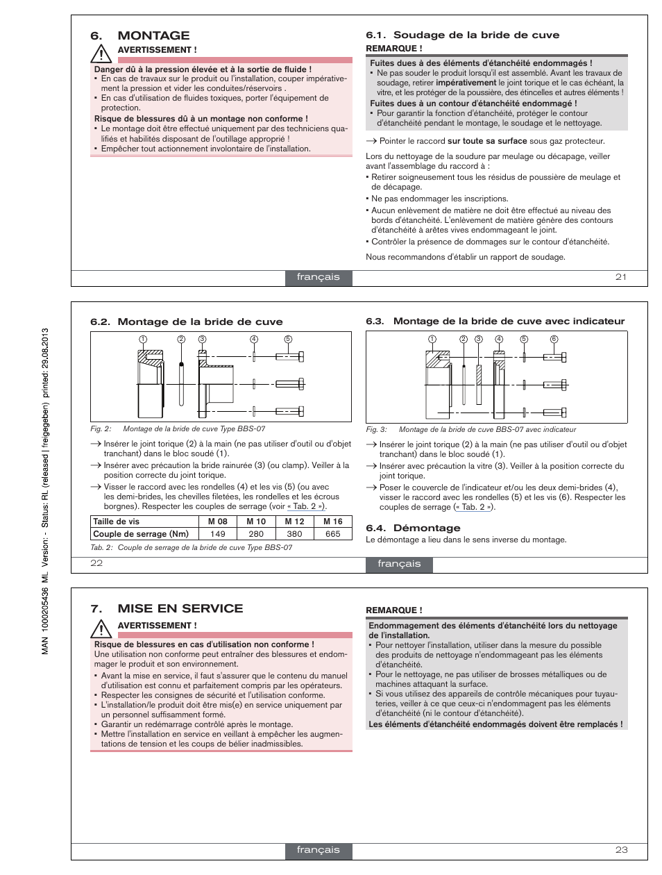 Montage, Mise en service | Burkert Type BBS-07 User Manual | Page 8 / 9