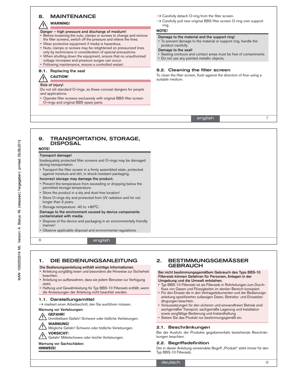 Deutsch | Burkert Type BBS-10 User Manual | Page 3 / 8