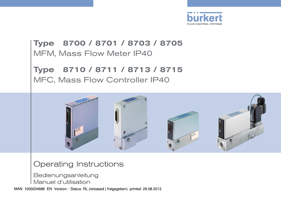 Burkert Type 8715 User Manual | 52 pages