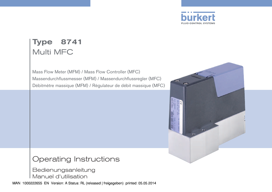 Burkert Type 8741 User Manual | 42 pages