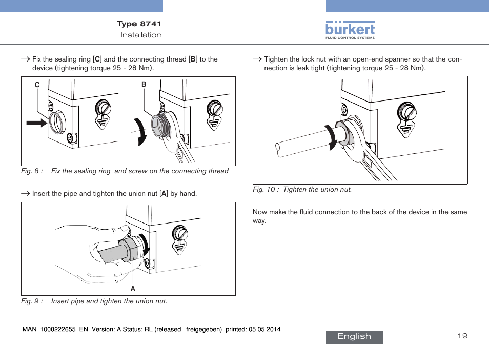 Burkert Type 8741 User Manual | Page 19 / 42