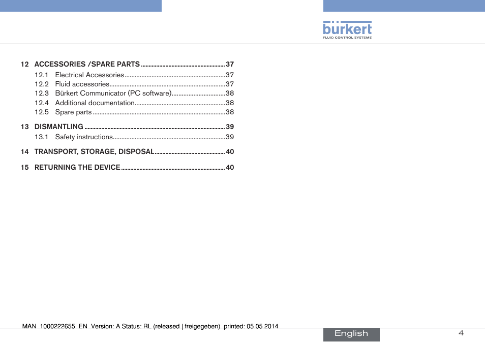 Burkert Type 8741 User Manual | Page 4 / 42