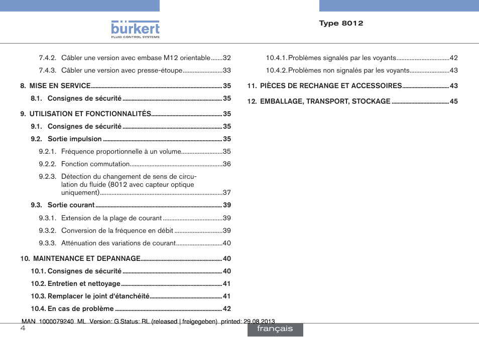 Burkert Type 8012 User Manual | Page 92 / 136