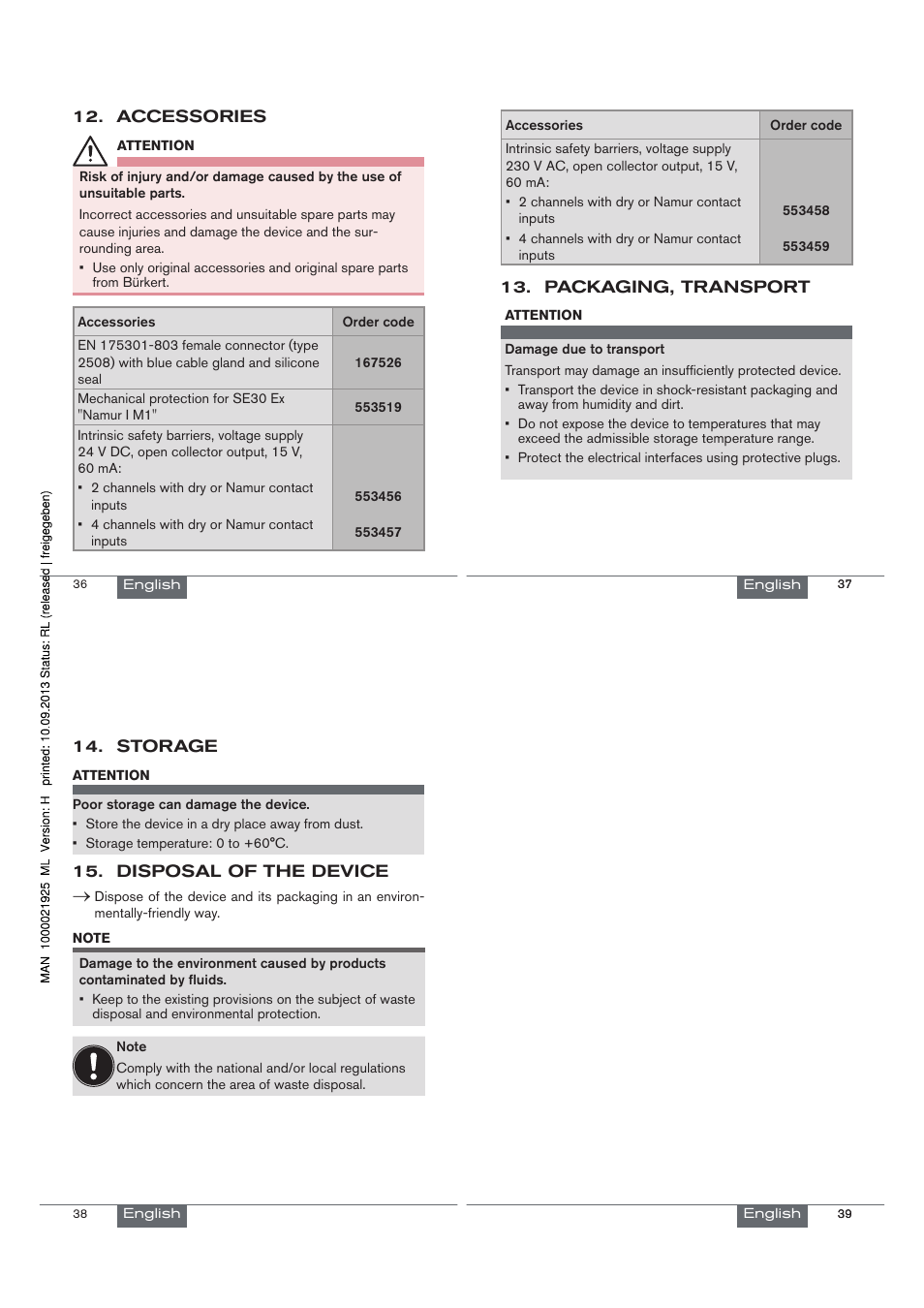 Burkert Type SE30EX User Manual | Page 10 / 30