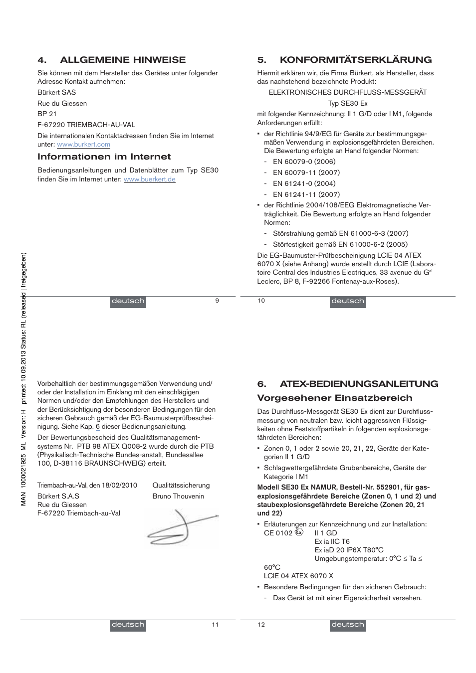 Burkert Type SE30EX User Manual | Page 13 / 30