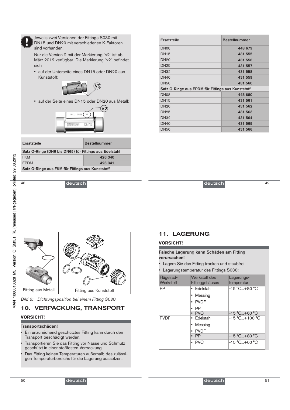 Verpackung, transport, Lagerung | Burkert Type S030 User Manual | Page 27 / 41