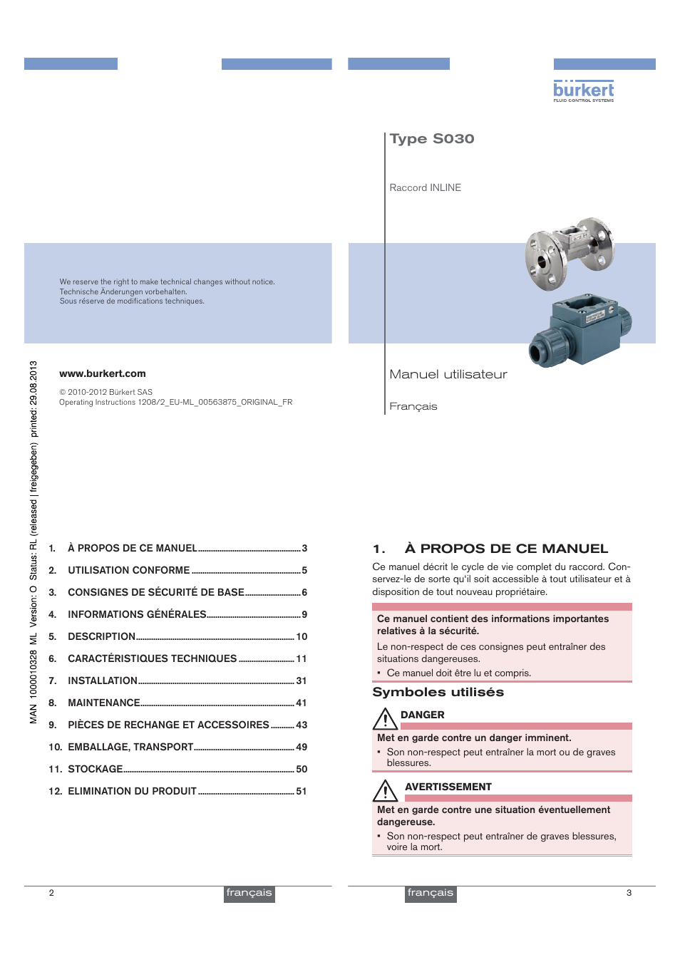 Type s030 | Burkert Type S030 User Manual | Page 29 / 41