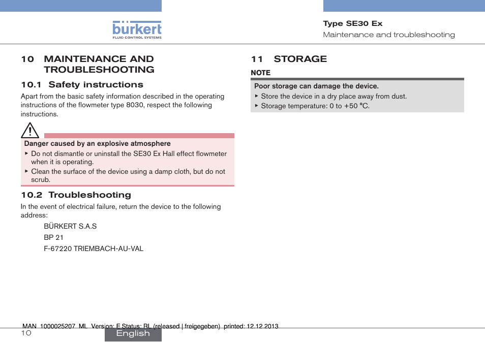 Burkert Type 8030 User Manual | Page 10 / 28