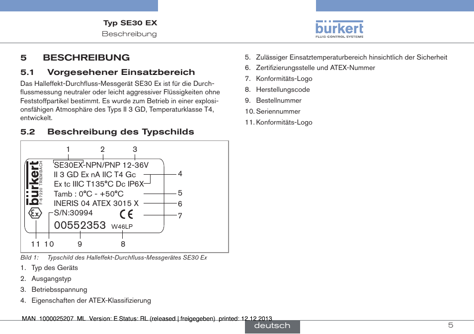 Burkert Type 8030 User Manual | Page 13 / 28