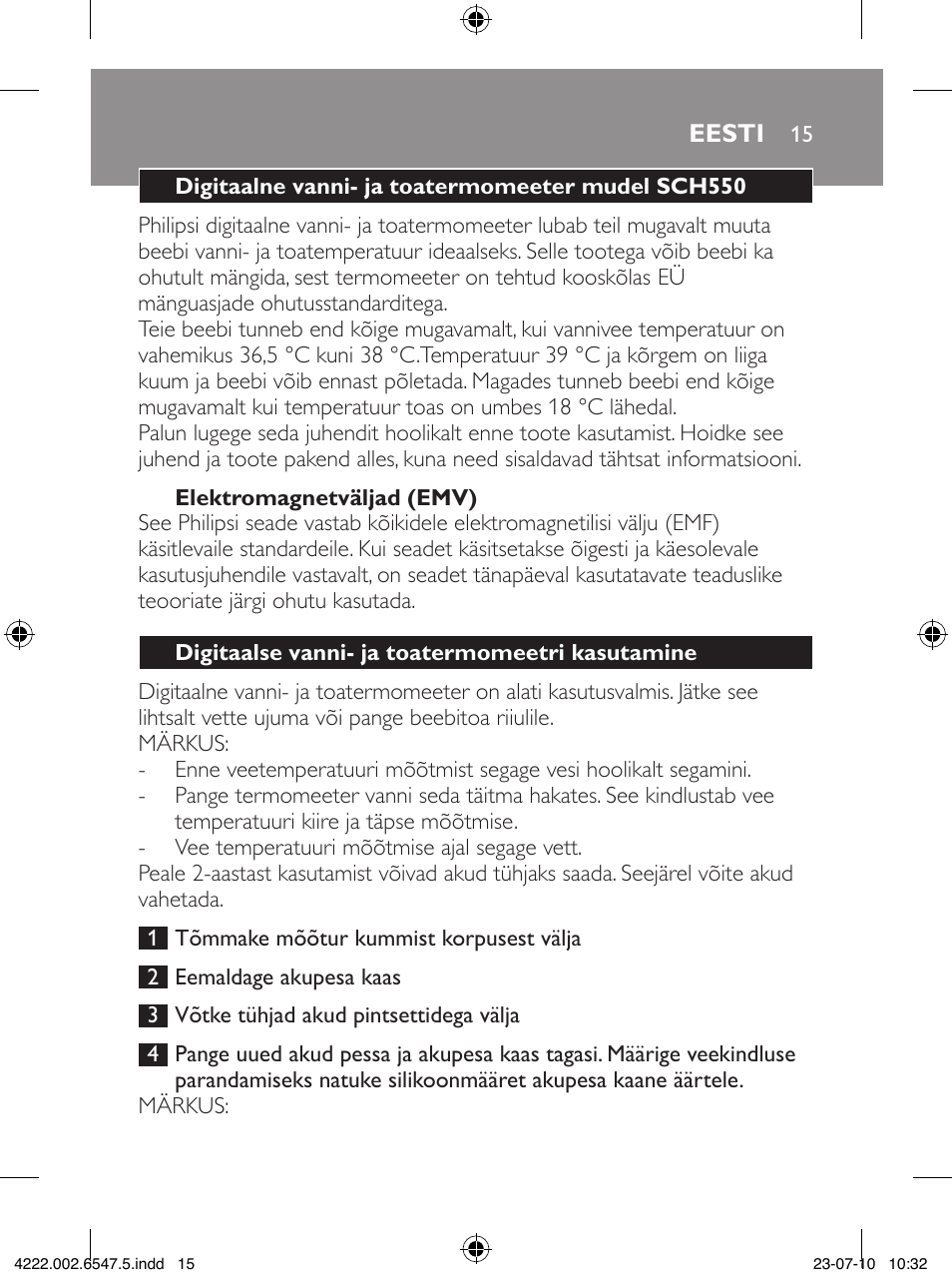 Philips SCH550 User Manual | Page 15 / 54