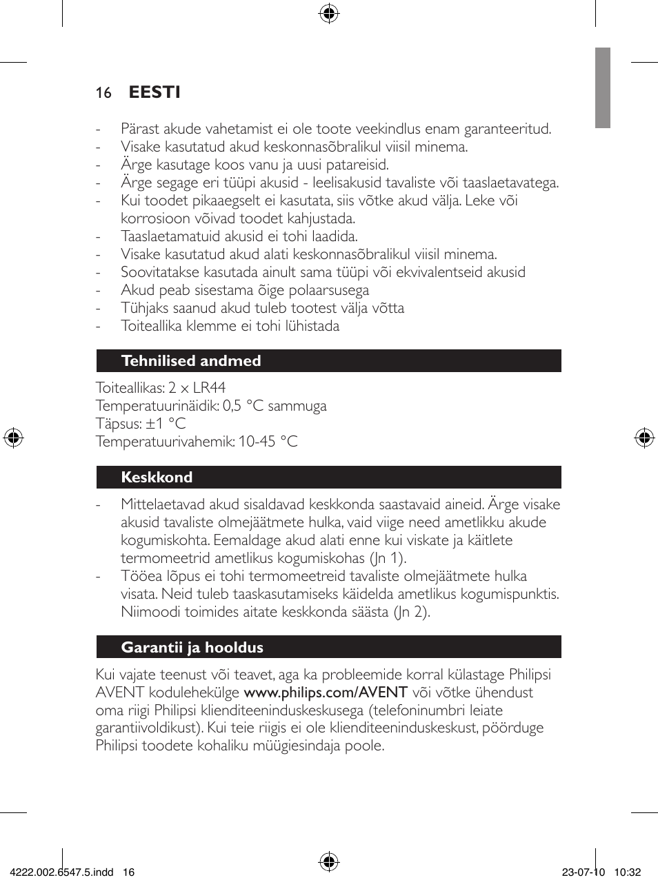 Philips SCH550 User Manual | Page 16 / 54