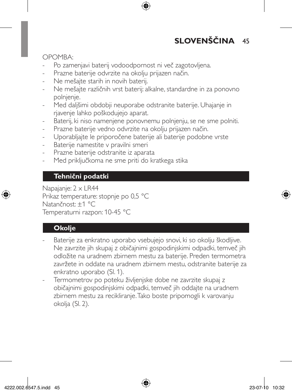 Philips SCH550 User Manual | Page 45 / 54