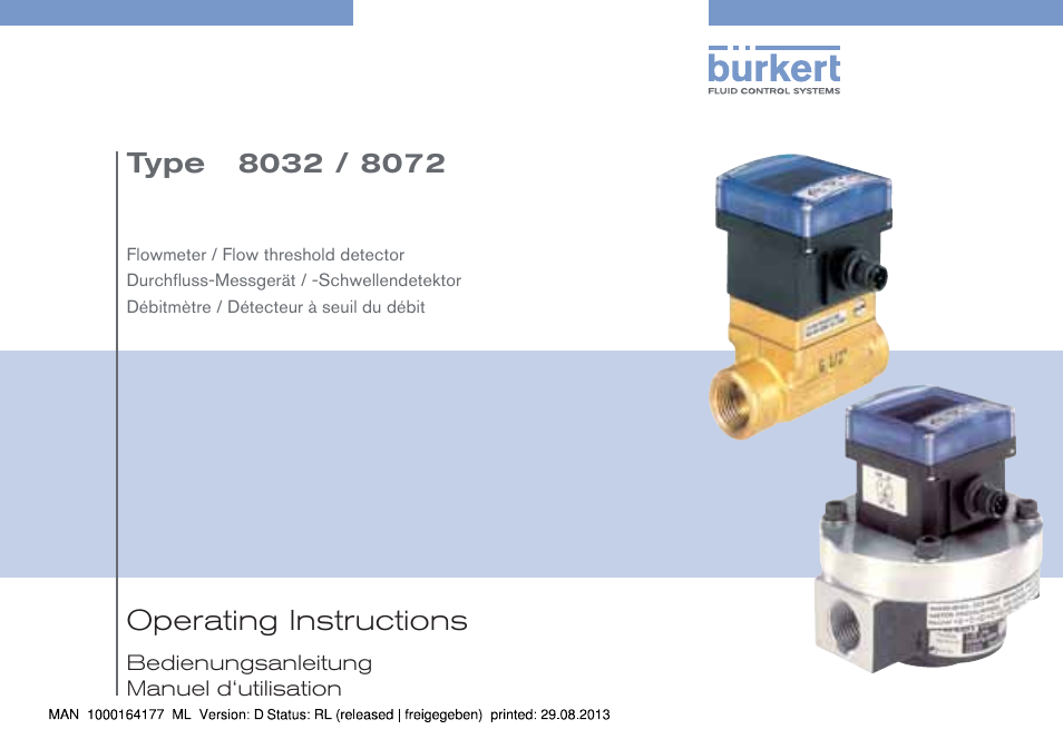 Burkert Type 8072 User Manual | 142 pages