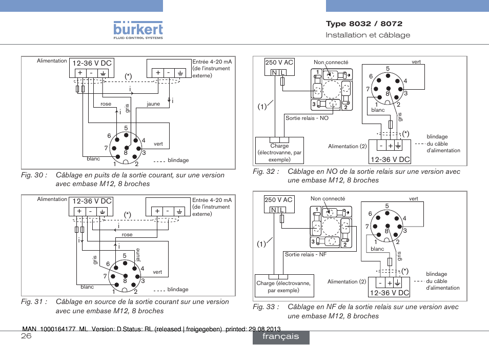 Français | Burkert Type 8072 User Manual | Page 120 / 142