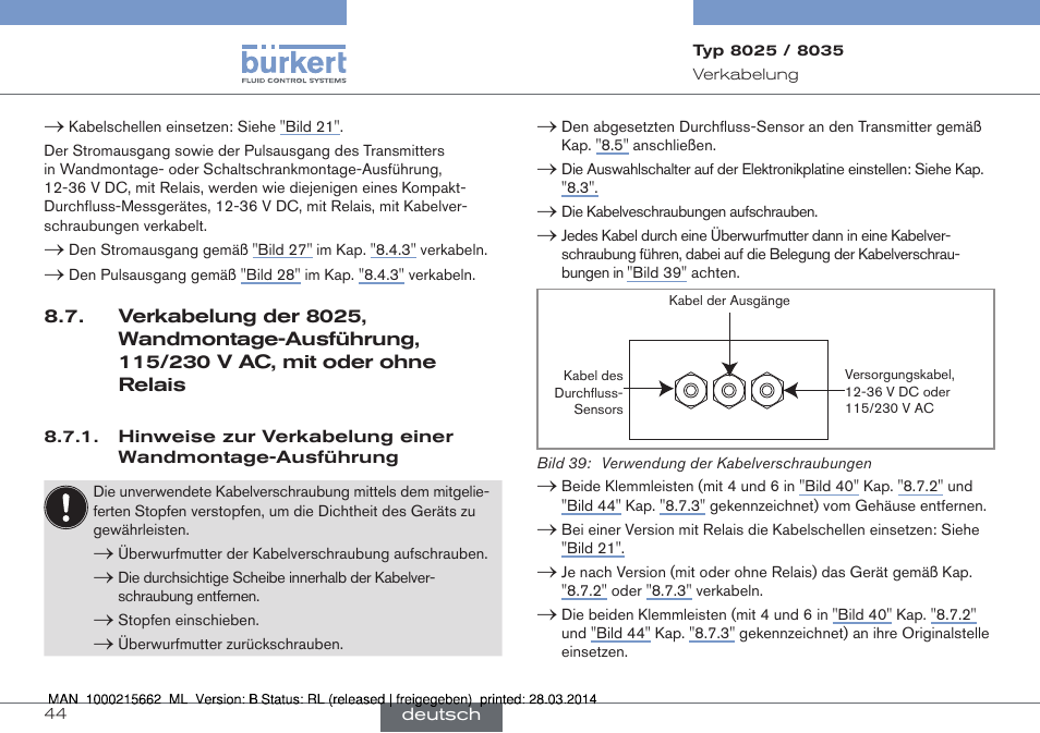 Burkert Type 8035 User Manual | Page 100 / 174