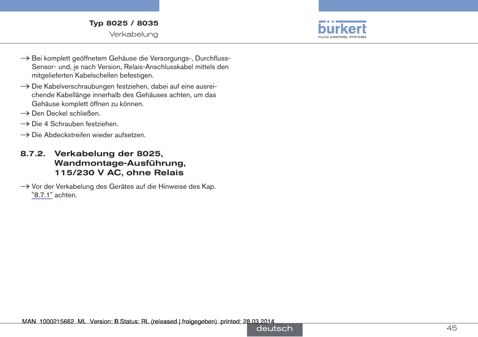 Burkert Type 8035 User Manual | Page 101 / 174