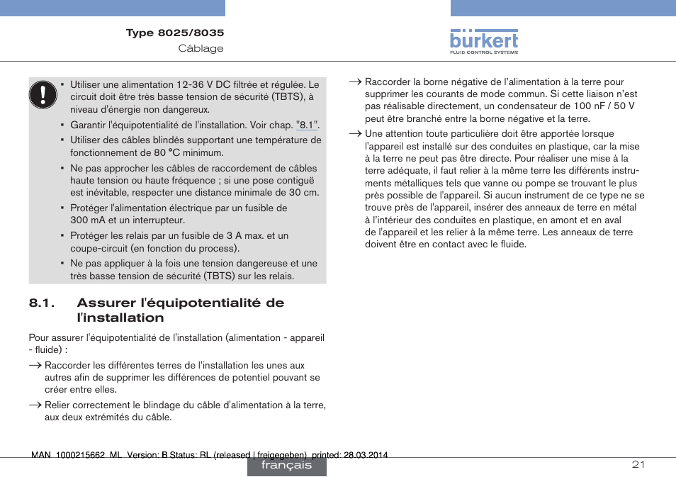 Burkert Type 8035 User Manual | Page 137 / 174