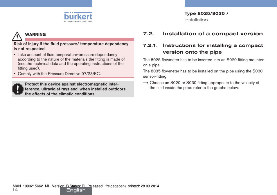 Burkert Type 8035 User Manual | Page 14 / 174