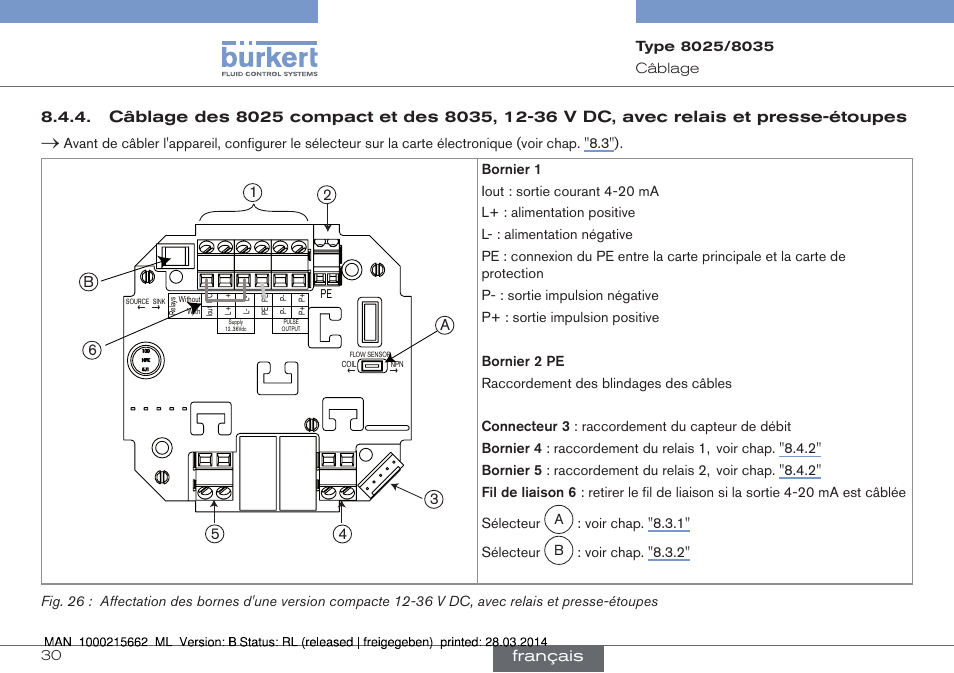 Français | Burkert Type 8035 User Manual | Page 146 / 174