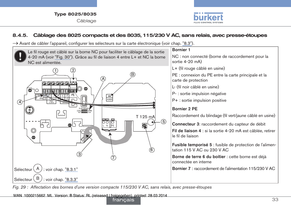 Français | Burkert Type 8035 User Manual | Page 149 / 174