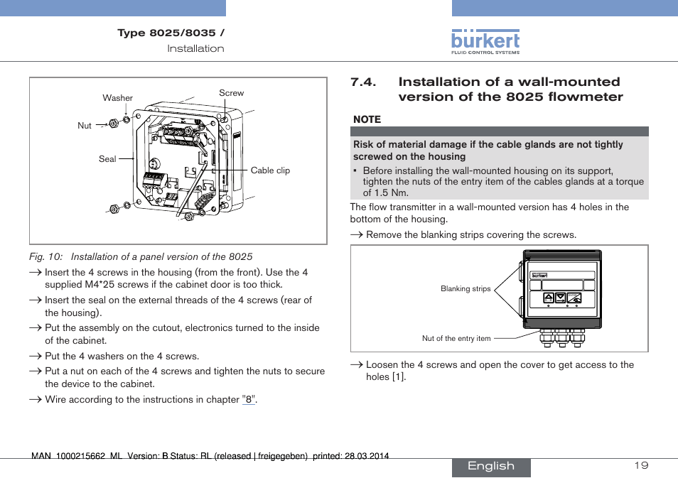 Burkert Type 8035 User Manual | Page 19 / 174