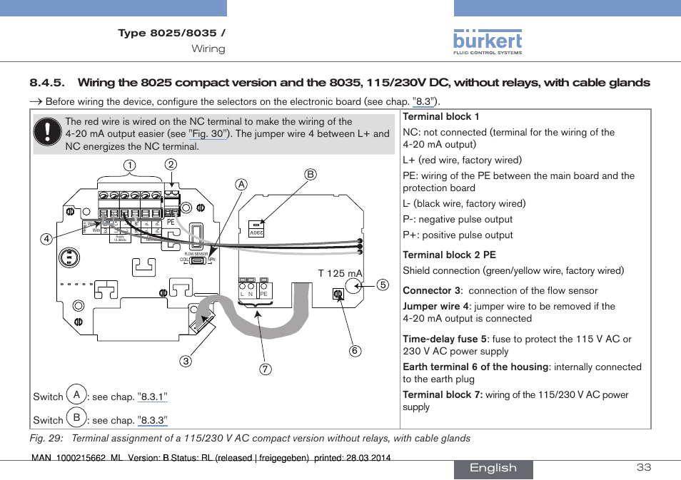 English | Burkert Type 8035 User Manual | Page 33 / 174