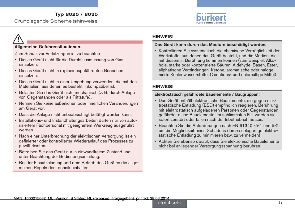 Burkert Type 8035 User Manual | Page 61 / 174