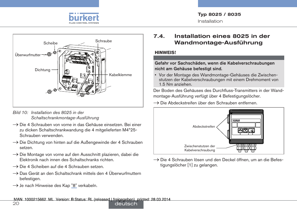 Burkert Type 8035 User Manual | Page 76 / 174