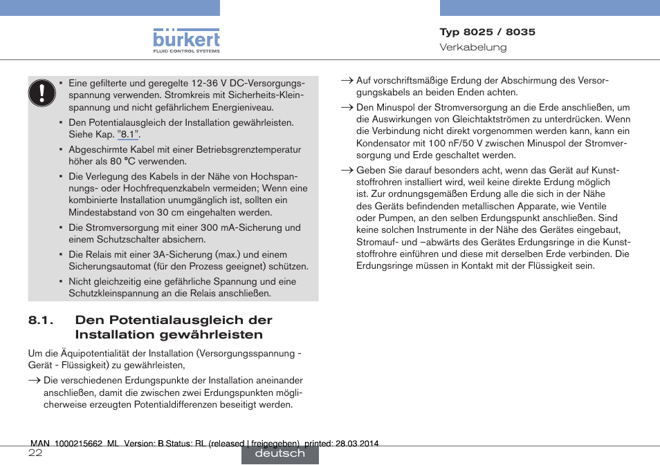 Burkert Type 8035 User Manual | Page 78 / 174