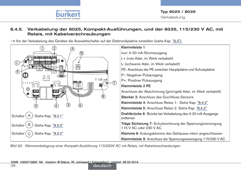 Deutsch | Burkert Type 8035 User Manual | Page 94 / 174