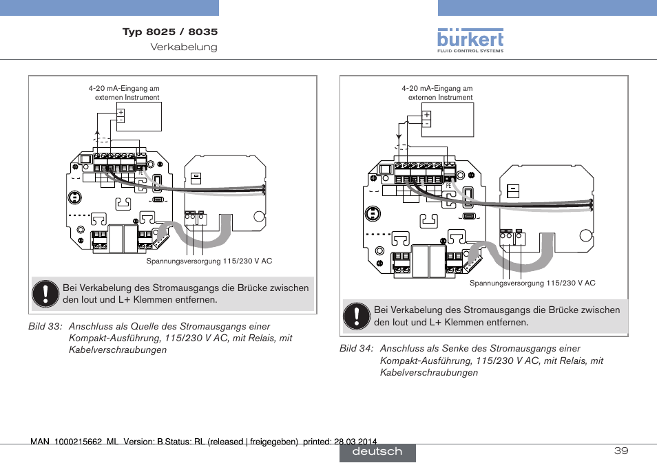 Deutsch, T 125 ma | Burkert Type 8035 User Manual | Page 95 / 174