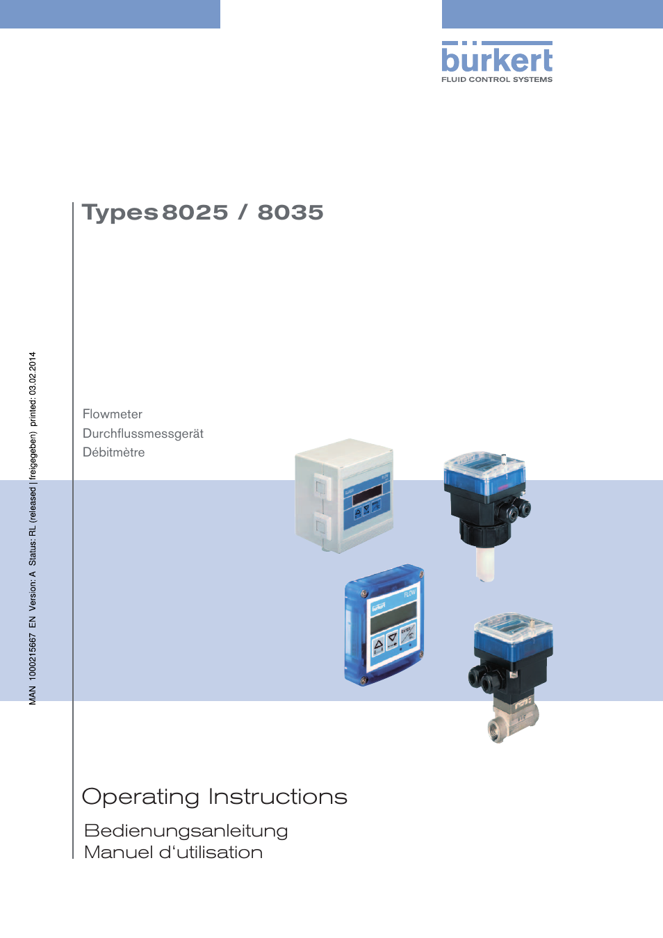 Burkert Type 8025 User Manual | 66 pages