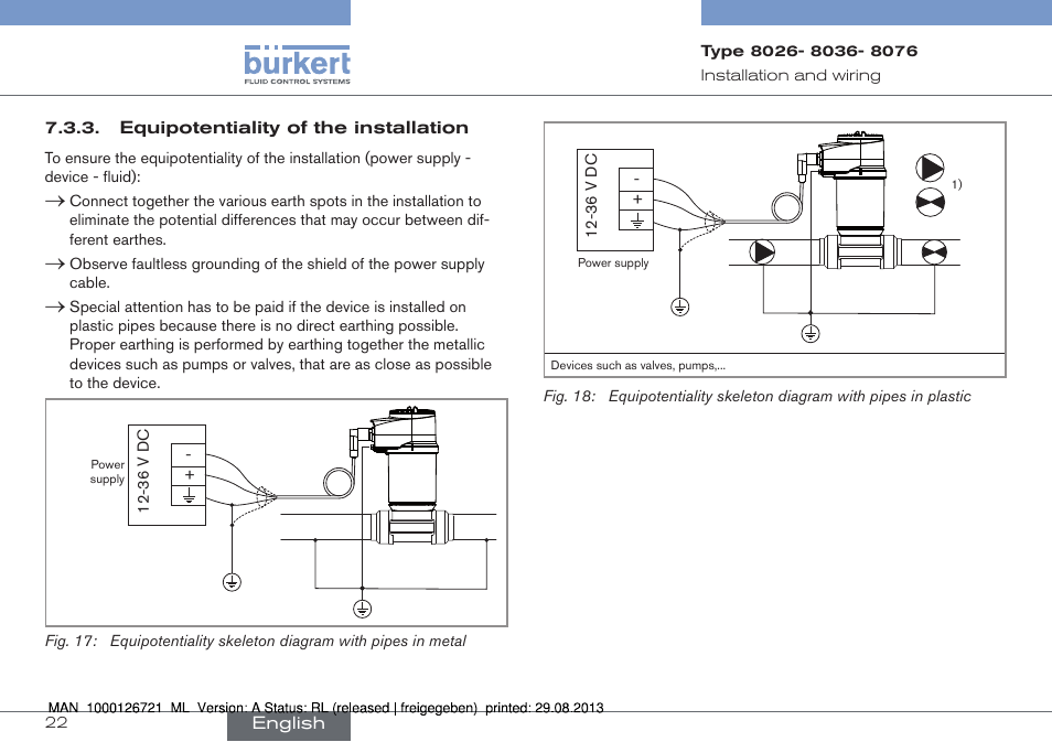 Burkert Type 8076 User Manual | Page 22 / 128