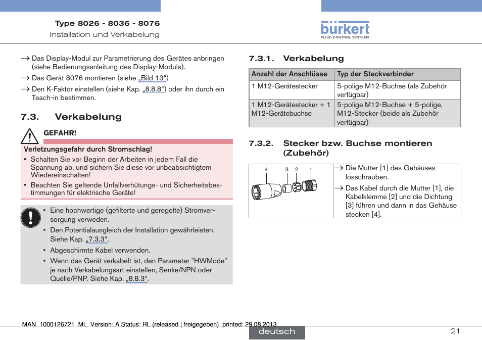 Burkert Type 8076 User Manual | Page 63 / 128