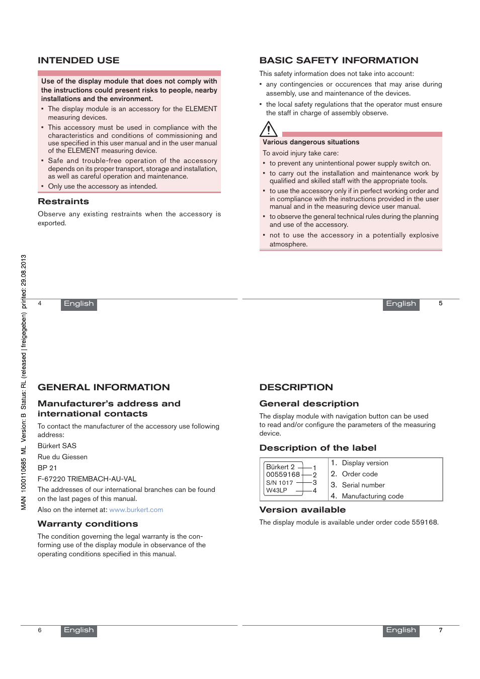 Burkert Type 8222 User Manual | Page 2 / 13