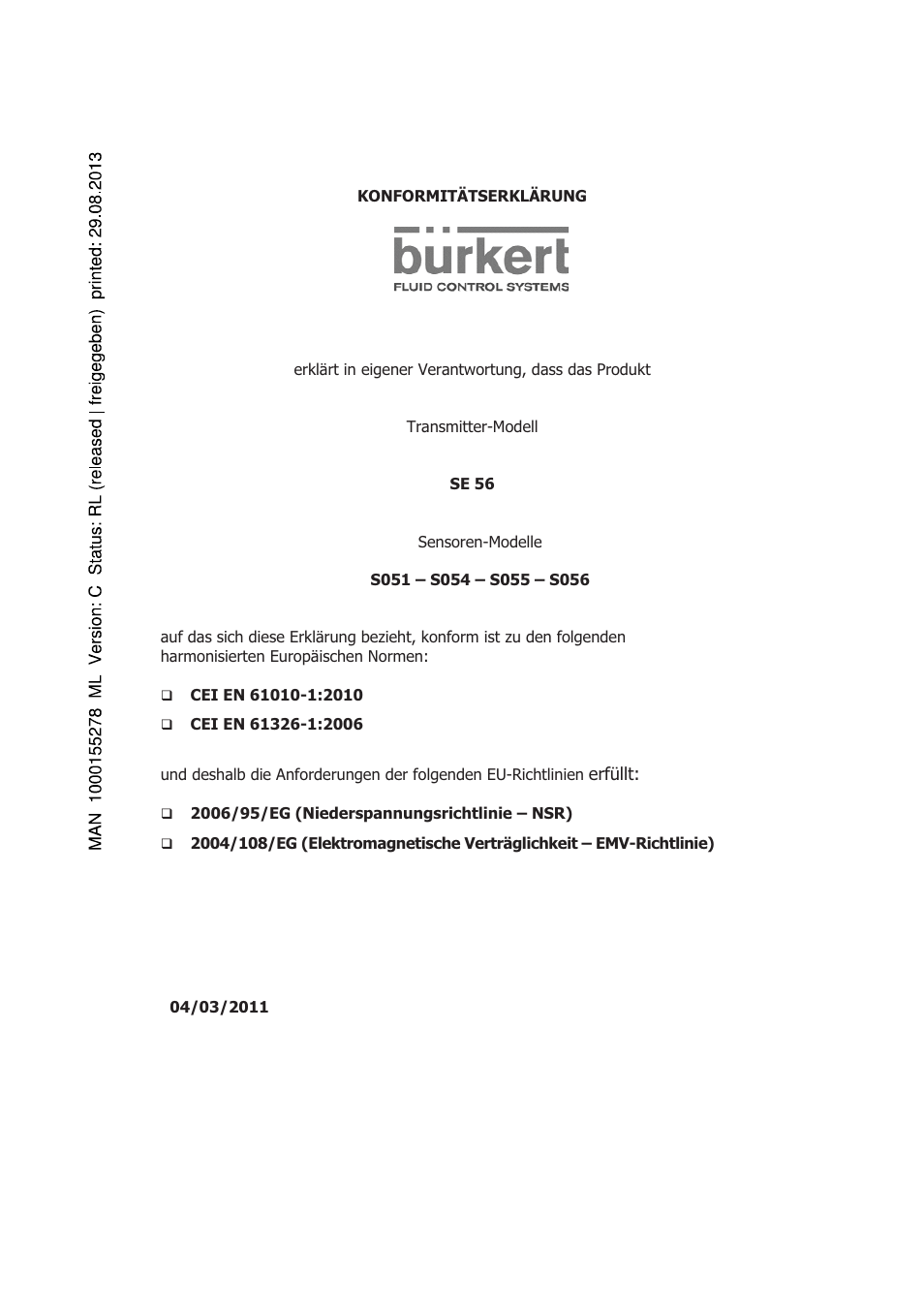 Burkert Type 8056 User Manual | Page 64 / 96