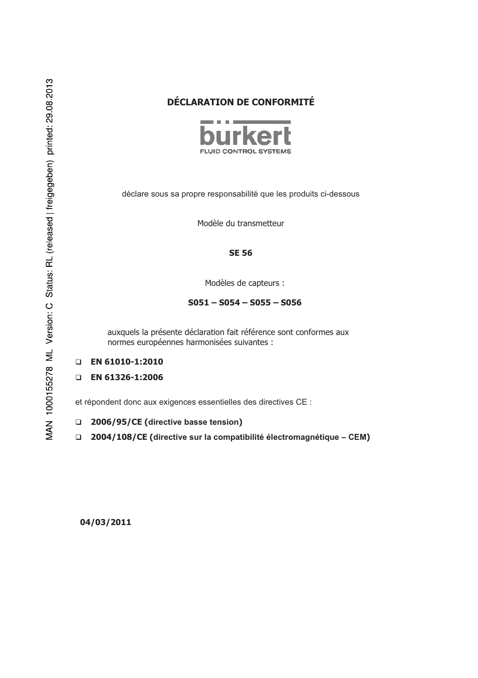 Burkert Type 8056 User Manual | Page 95 / 96