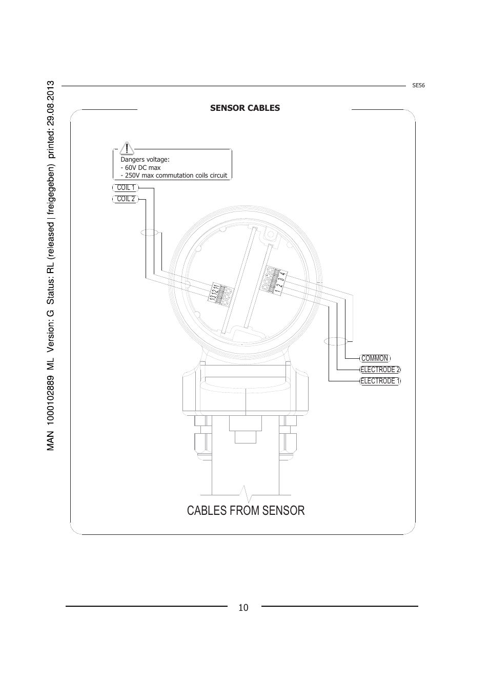 Cables from sensor | Burkert Type 8056 User Manual | Page 10 / 108