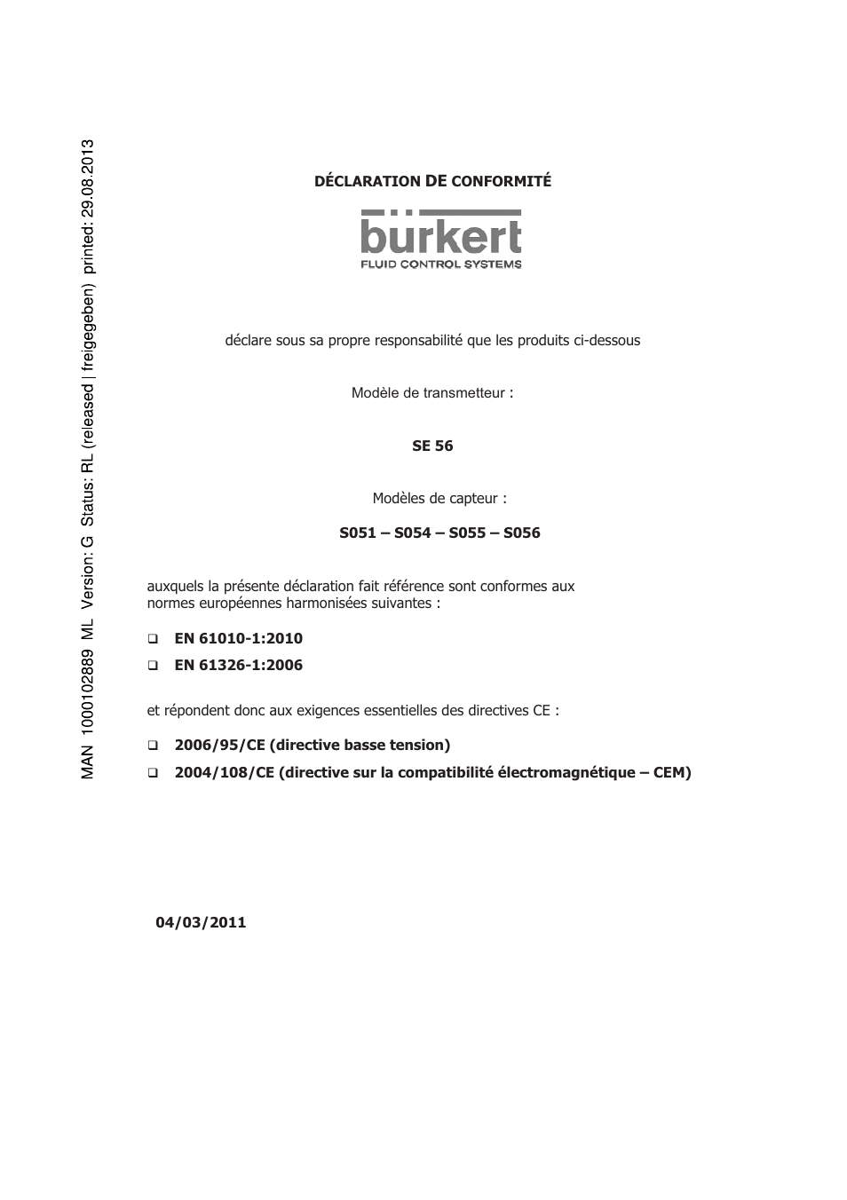 Burkert Type 8056 User Manual | Page 107 / 108