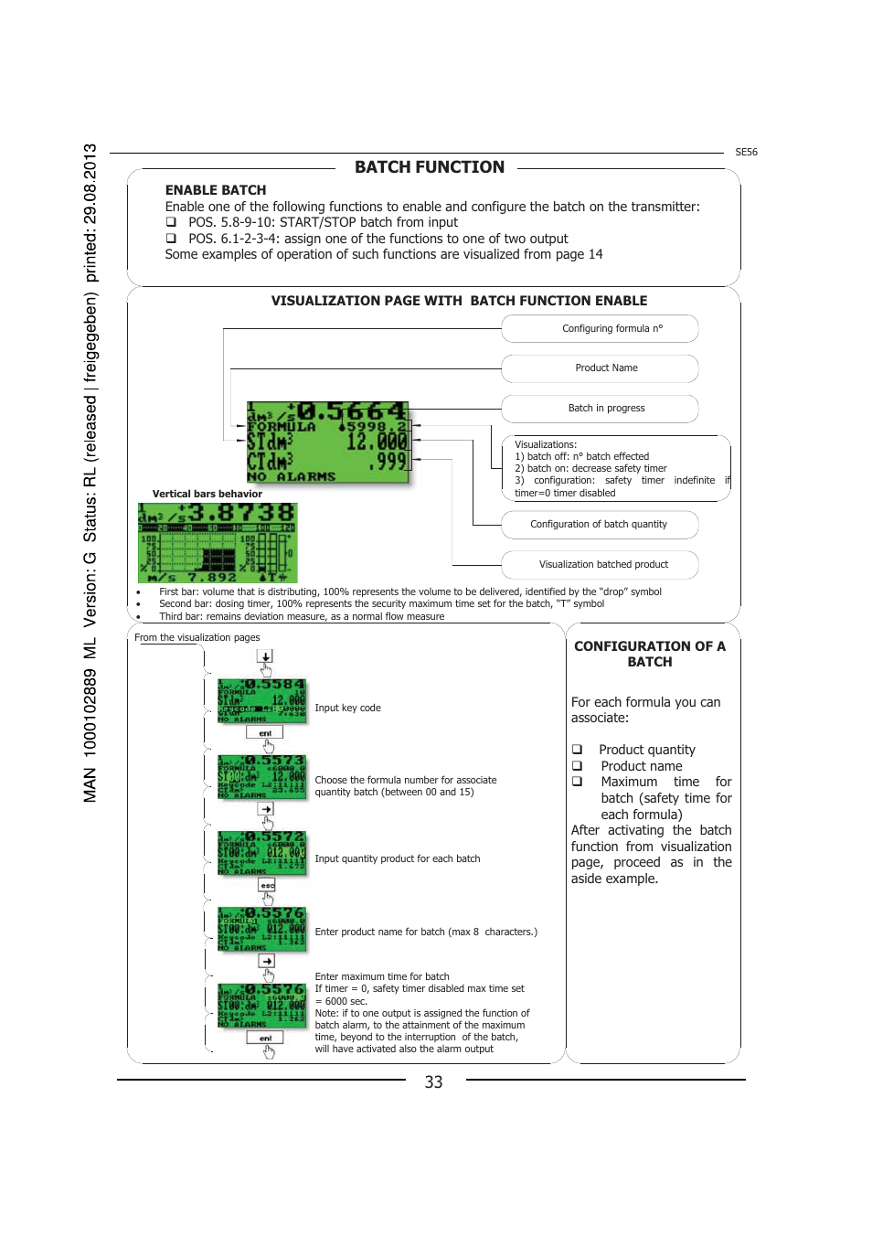 33 batch function | Burkert Type 8056 User Manual | Page 33 / 108