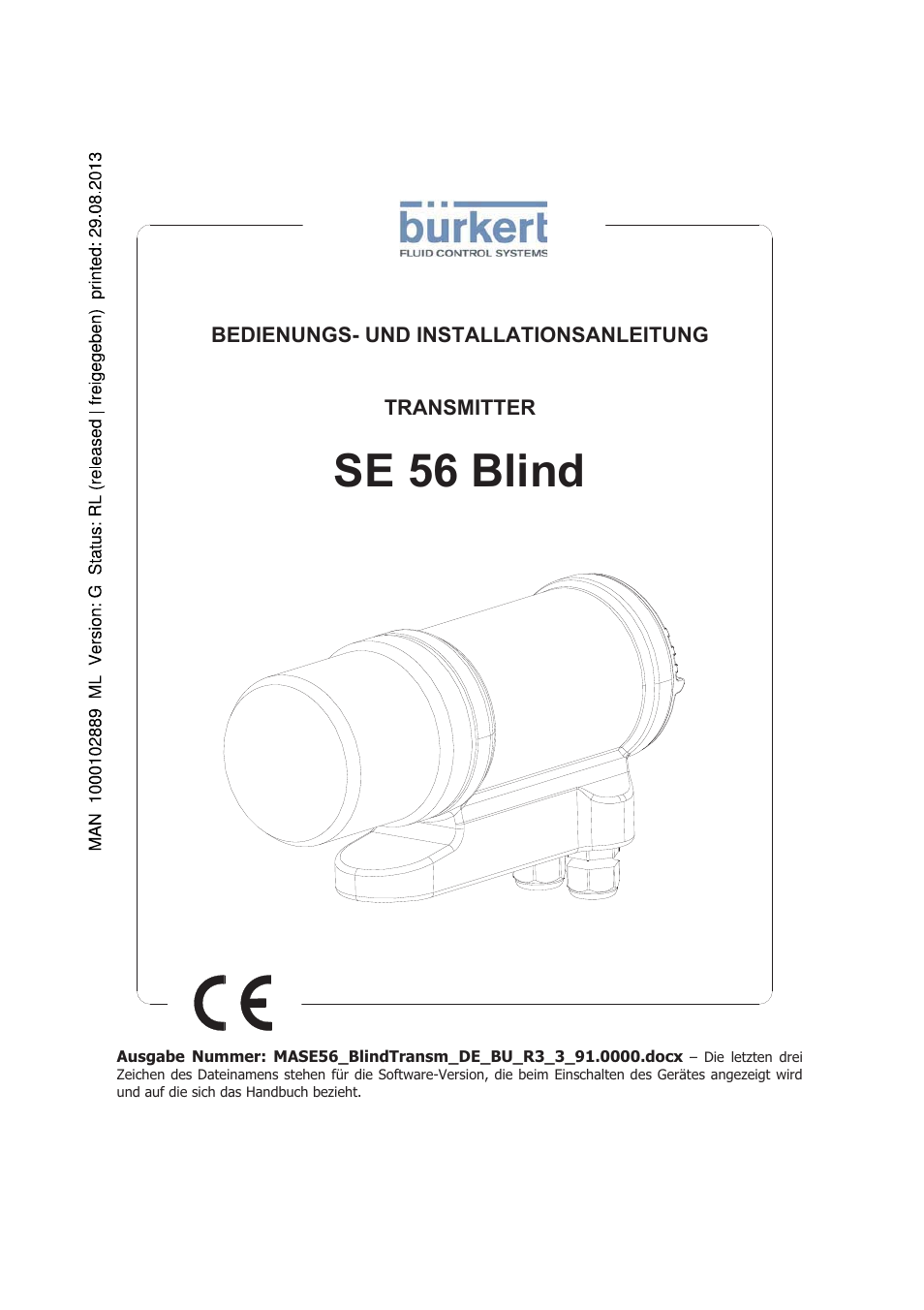 Se 56 blind | Burkert Type 8056 User Manual | Page 37 / 108
