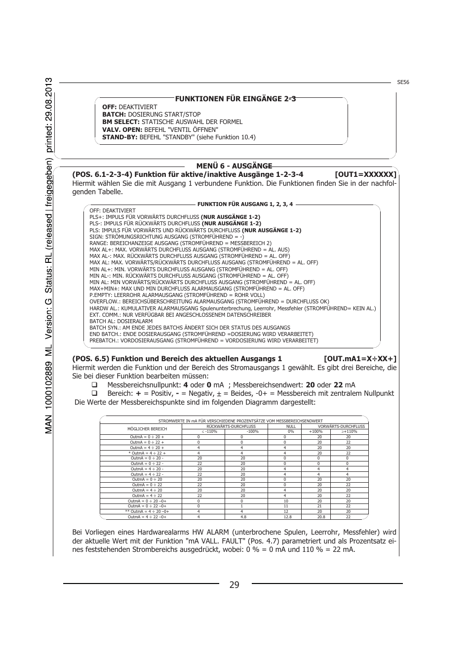 Funktionen für eingänge 2-3 | Burkert Type 8056 User Manual | Page 65 / 108