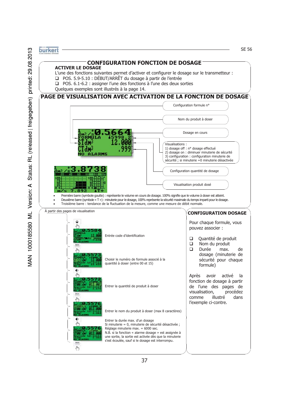 Configuration fonction de dosage | Burkert Type 8056 User Manual | Page 121 / 125