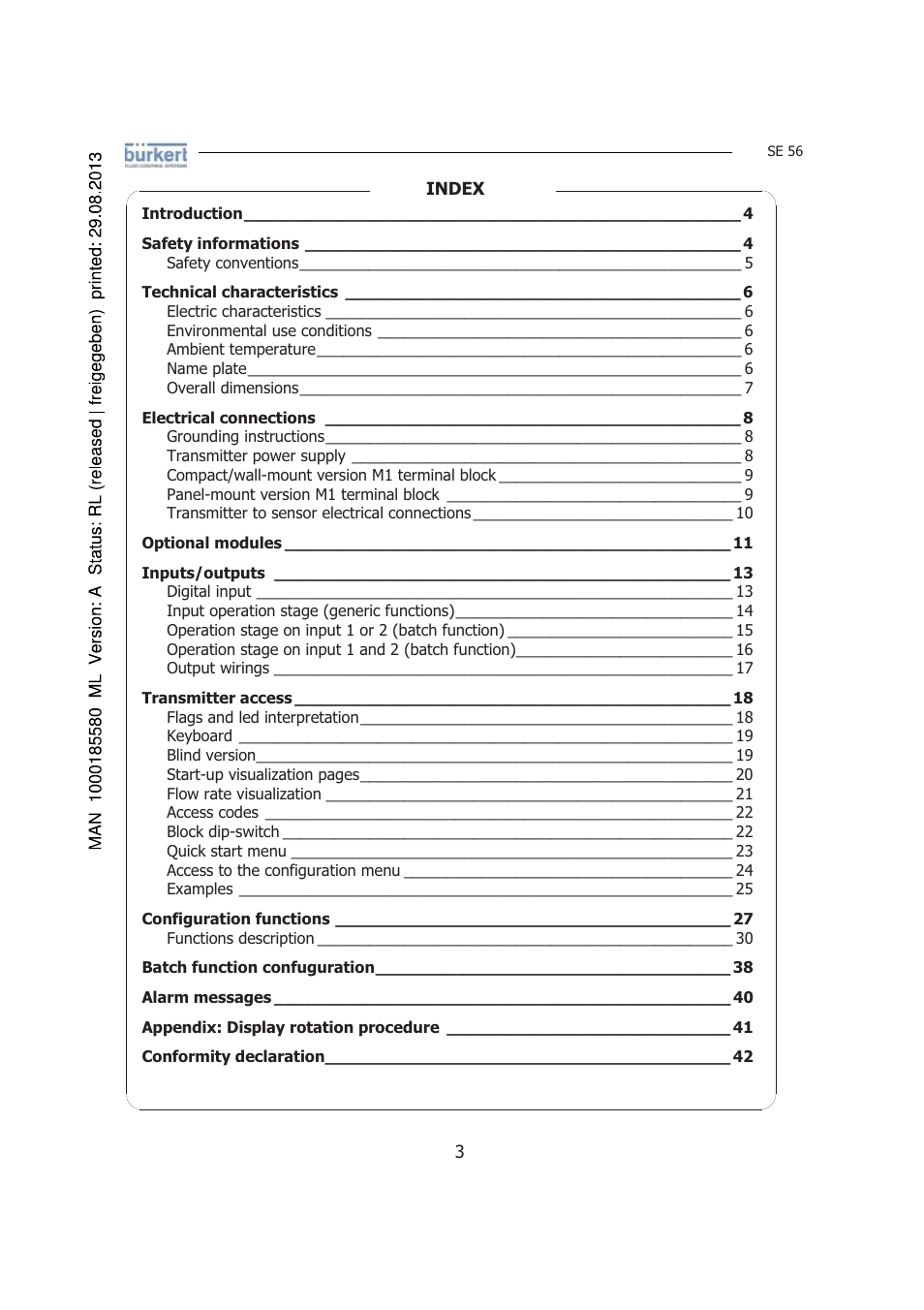 Burkert Type 8056 User Manual | Page 3 / 125