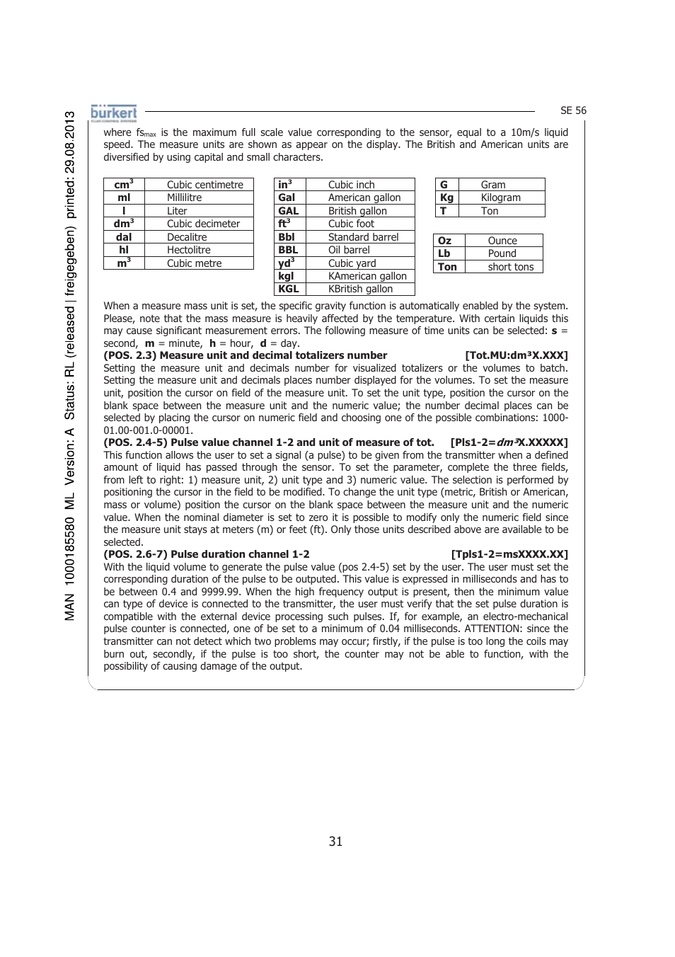 Burkert Type 8056 User Manual | Page 31 / 125