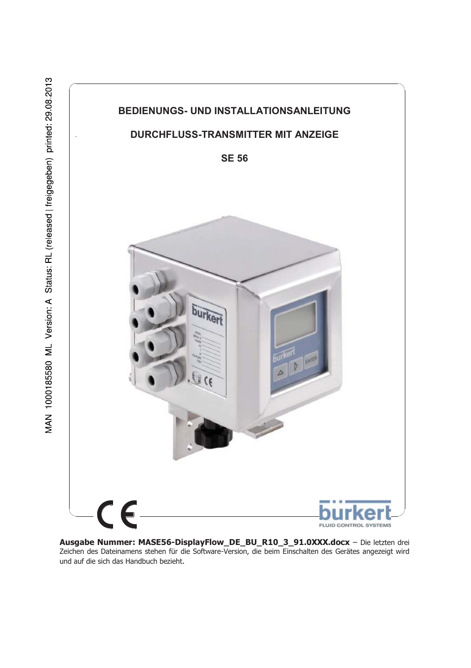 Deutsch - se56 display | Burkert Type 8056 User Manual | Page 43 / 125