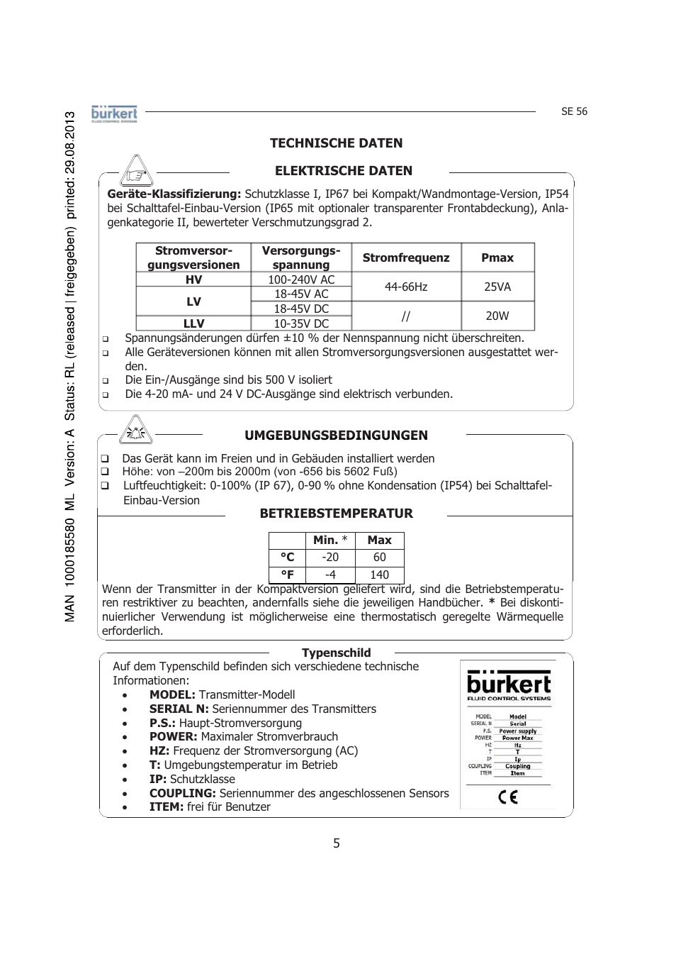 Burkert Type 8056 User Manual | Page 47 / 125