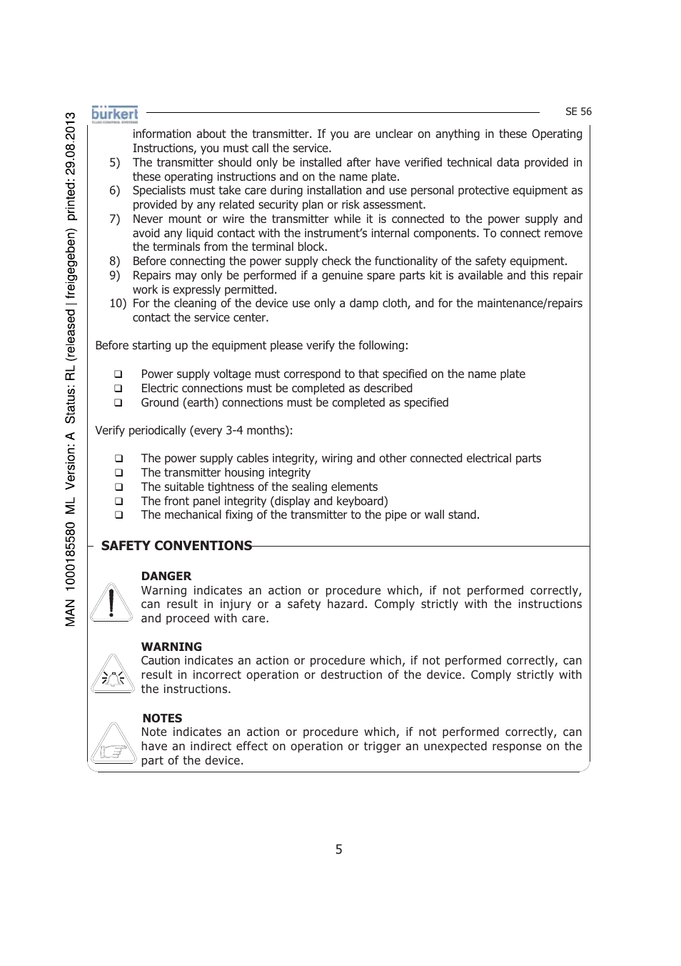 Burkert Type 8056 User Manual | Page 5 / 125