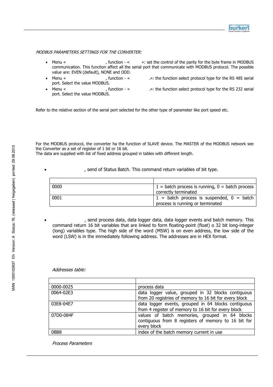 Burkert Type 8056 User Manual | Page 72 / 104