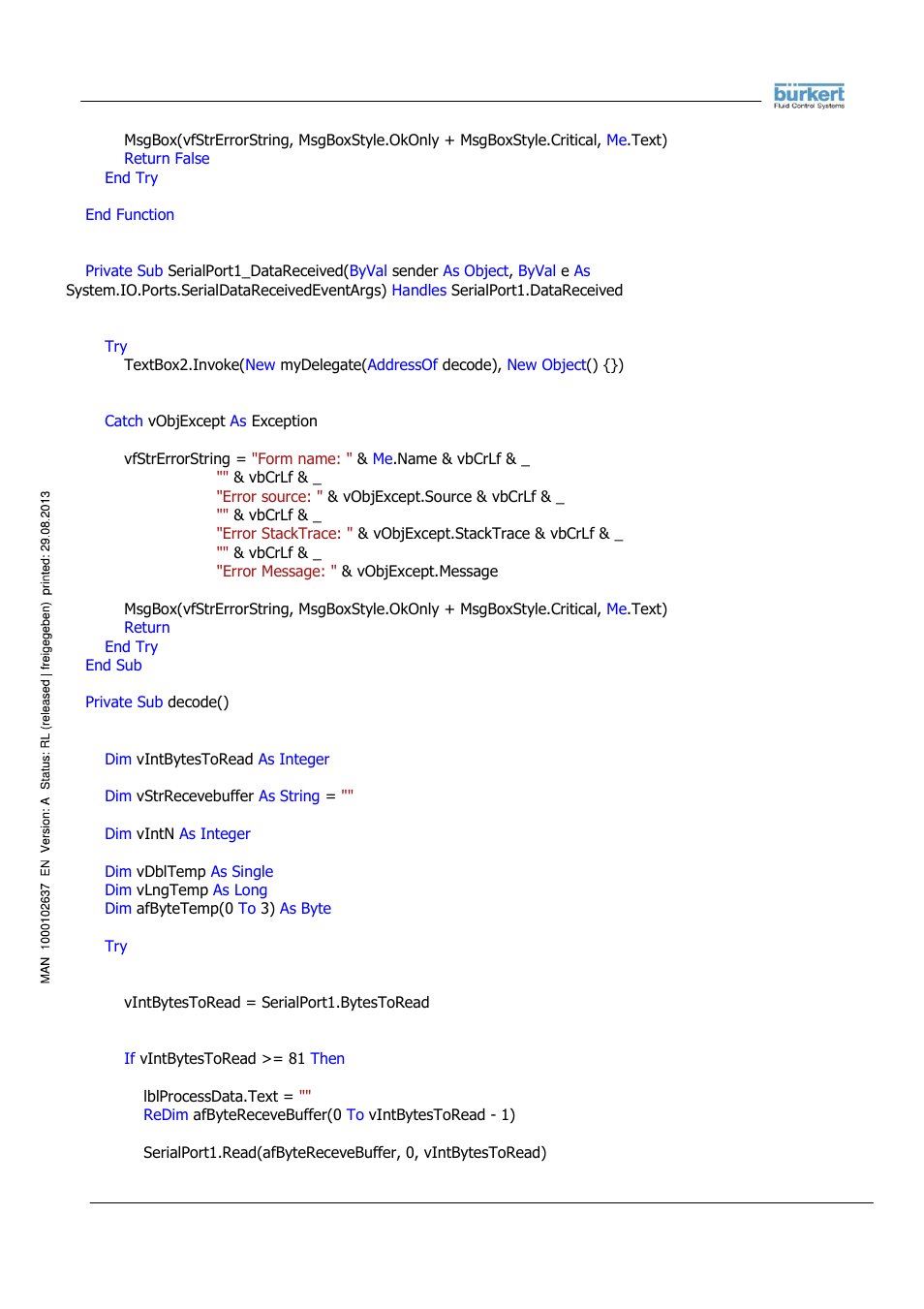 Burkert Type 8056 User Manual | Page 93 / 104